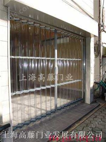 上海高藤门业供应防静电超透明平移pvc折叠门